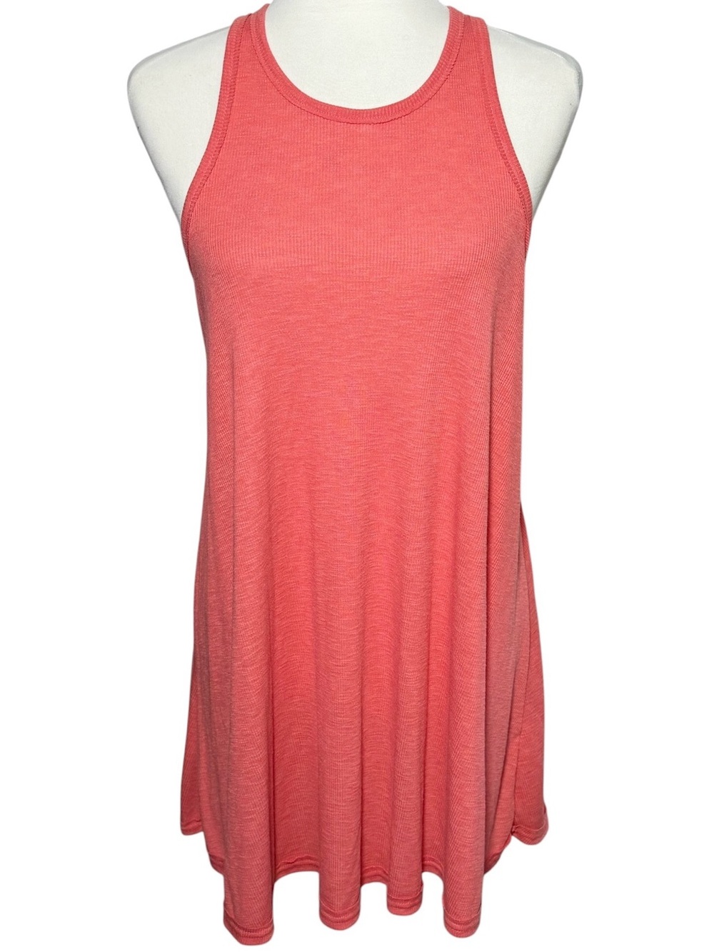 Free People FP Beach L.A. Nite Ribbed Tank‎ Dress Coral Size Small